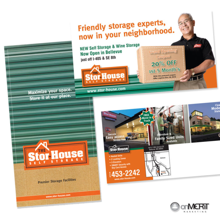 Self-storage facility business promo poster Vector Image